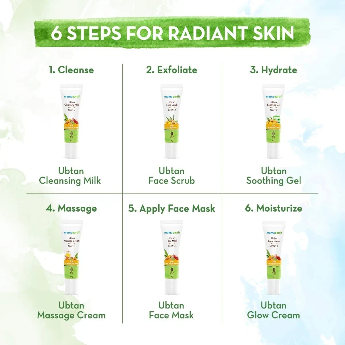 Mamaearth Ubtan Facial Kit with Turmeric & Saffron for Glowing Skin - 60 g thumbnail
